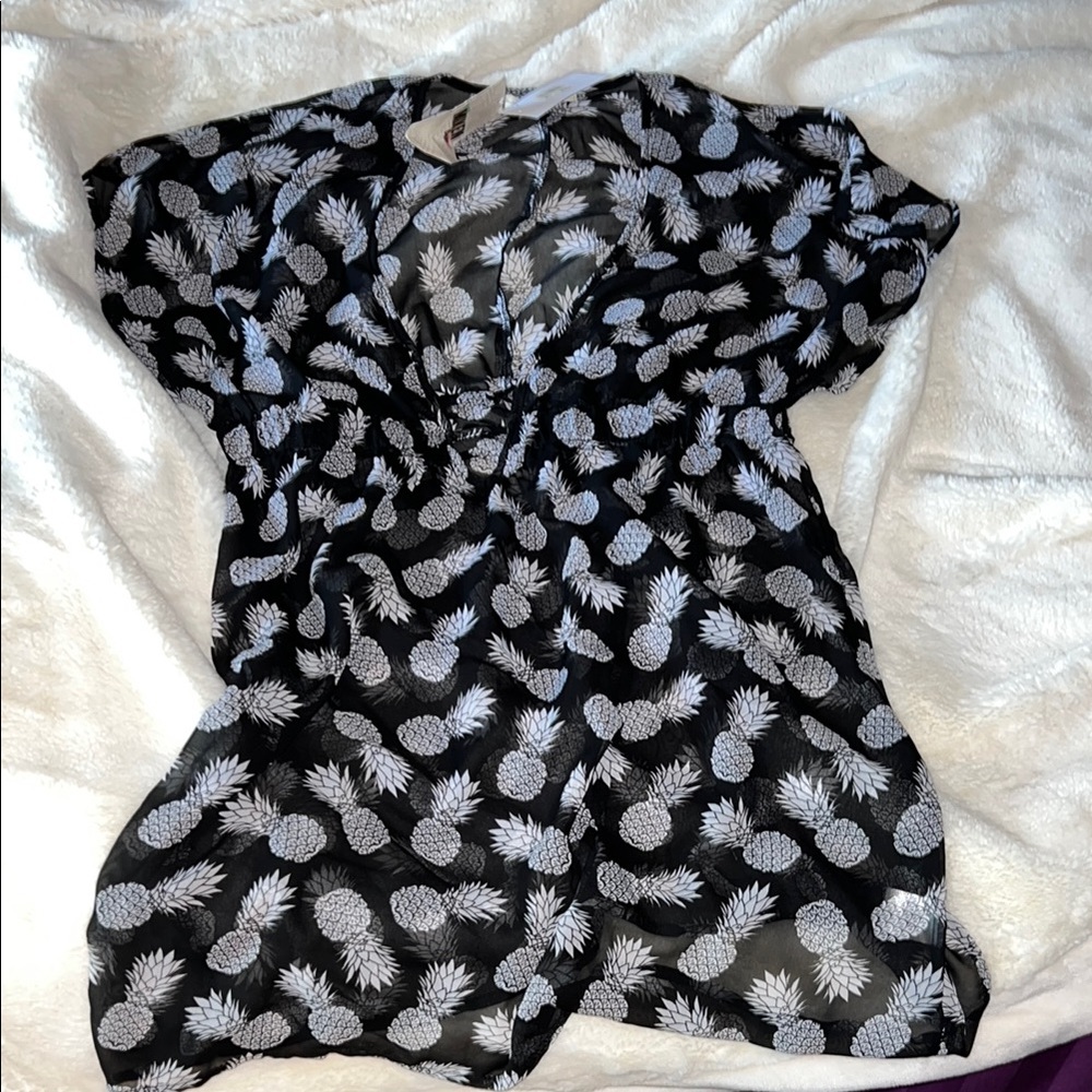 Miken Black and White Pineapple Dress